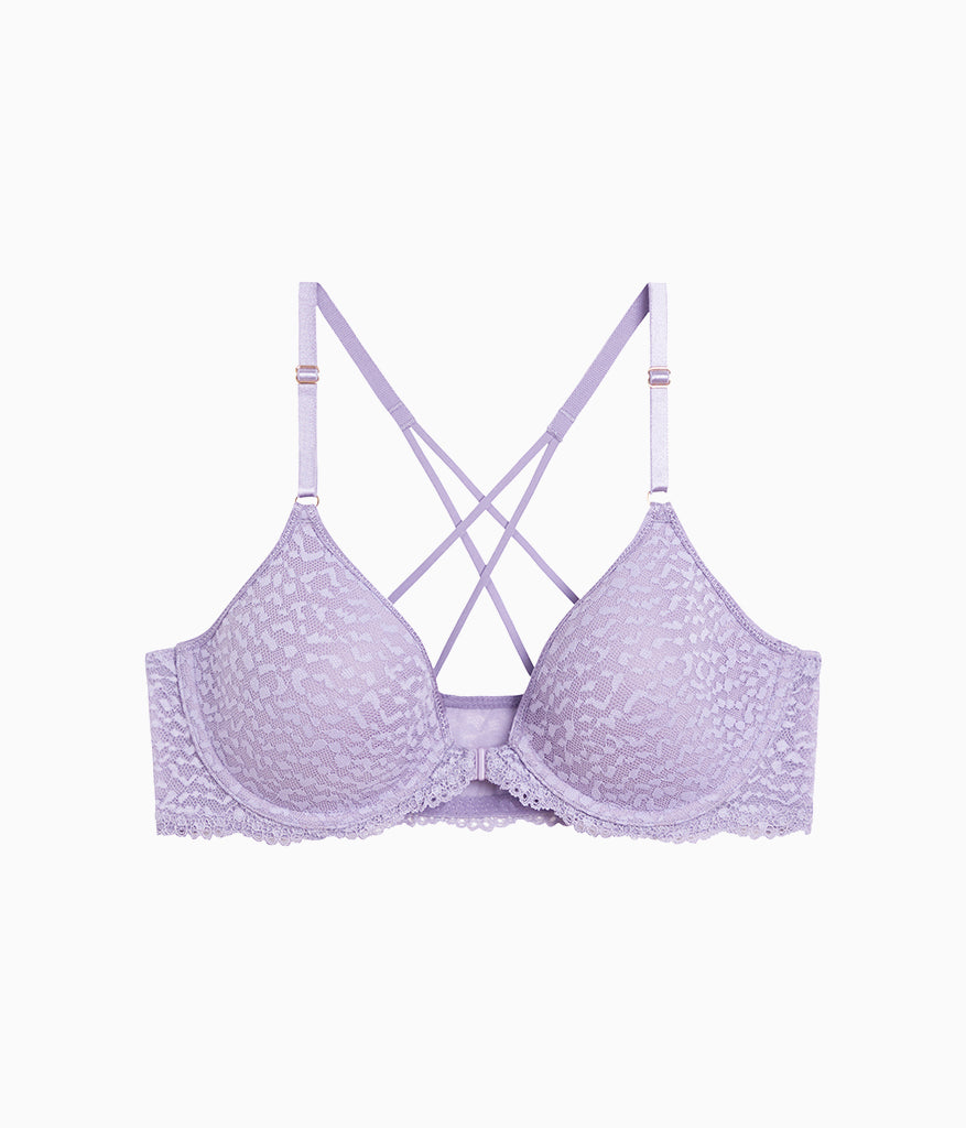 Wacoal Untamed Front Close T-Shirt Bra - Lavender Gray