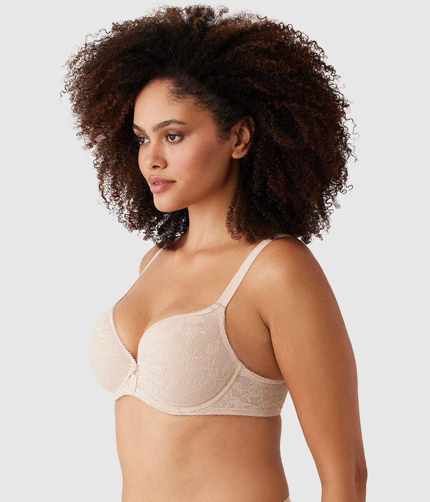 Wacoal Lace Finesse T-Shirt Bra - Sand