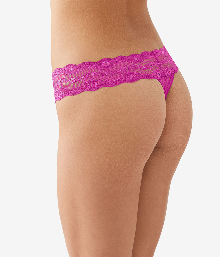 Wacoal Lace Kiss Thong - Fuchsia Red