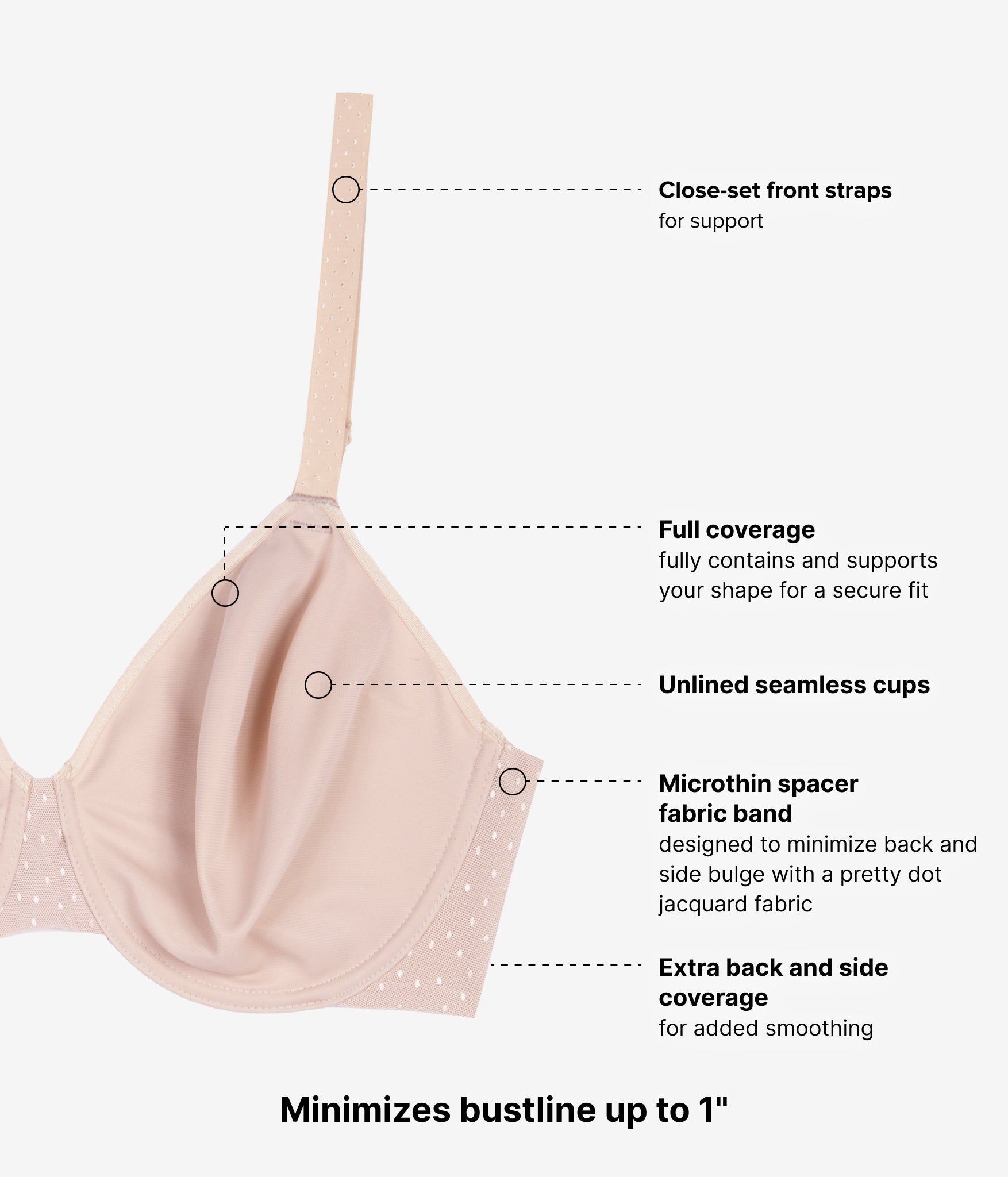 Wacoal Back Appeal® Minimizer Bra - Rose Dust