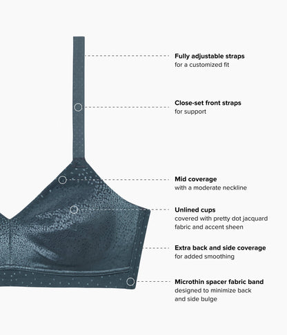 Wacoal Back Appeal® Wire Free Bra - Dark Slate