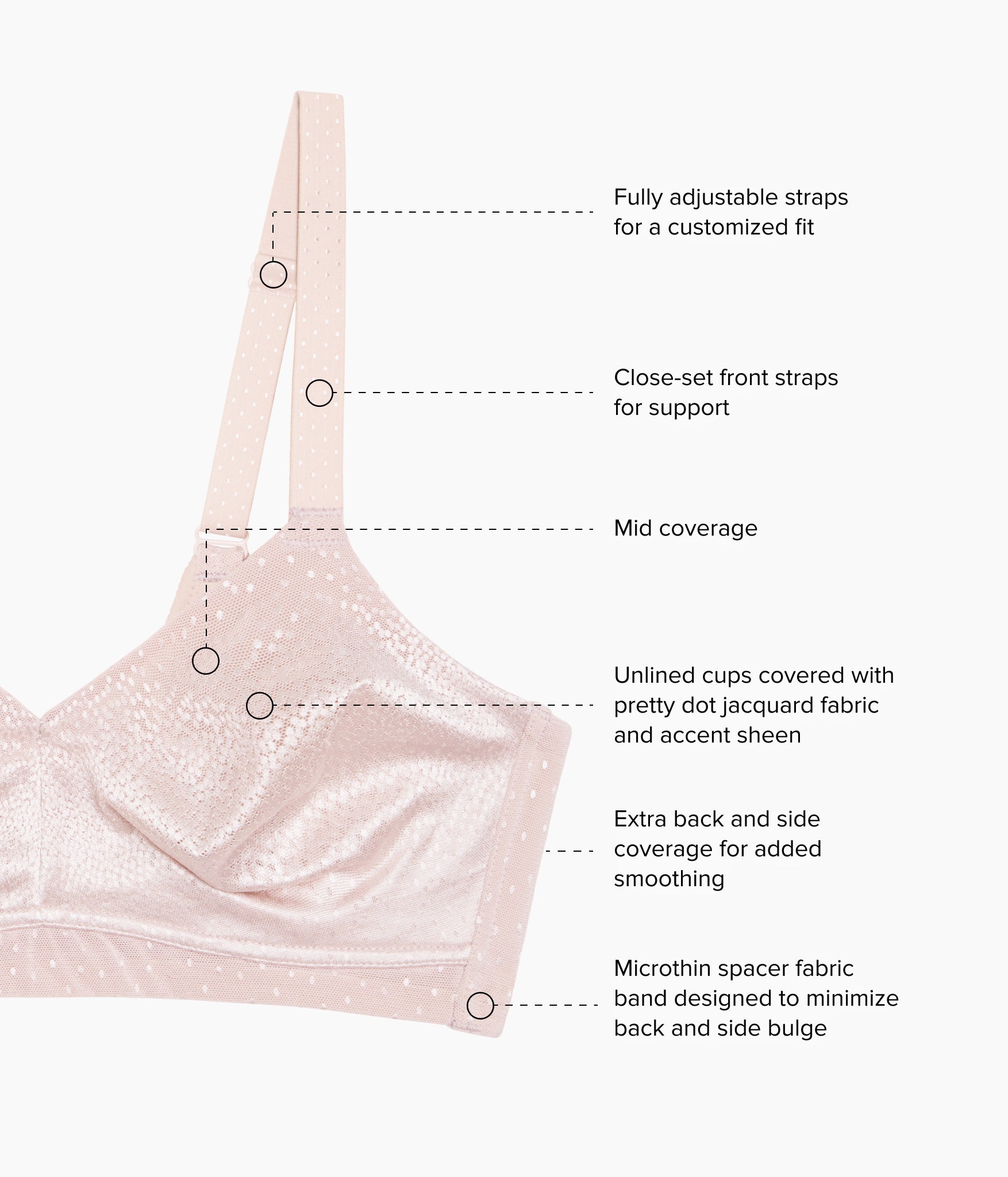 Wacoal Back Appeal® Wire Free Bra - Rose Dust