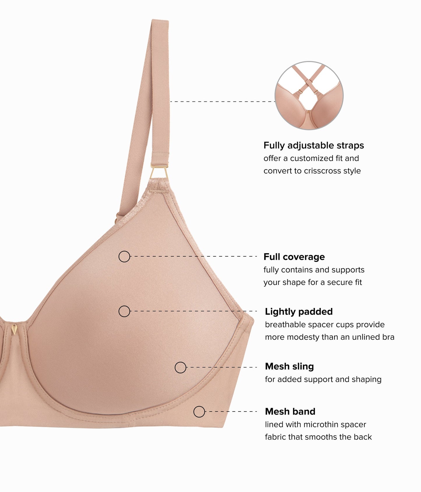 Wacoal Simply Done Wire Free T-Shirt Bra - Roebuck