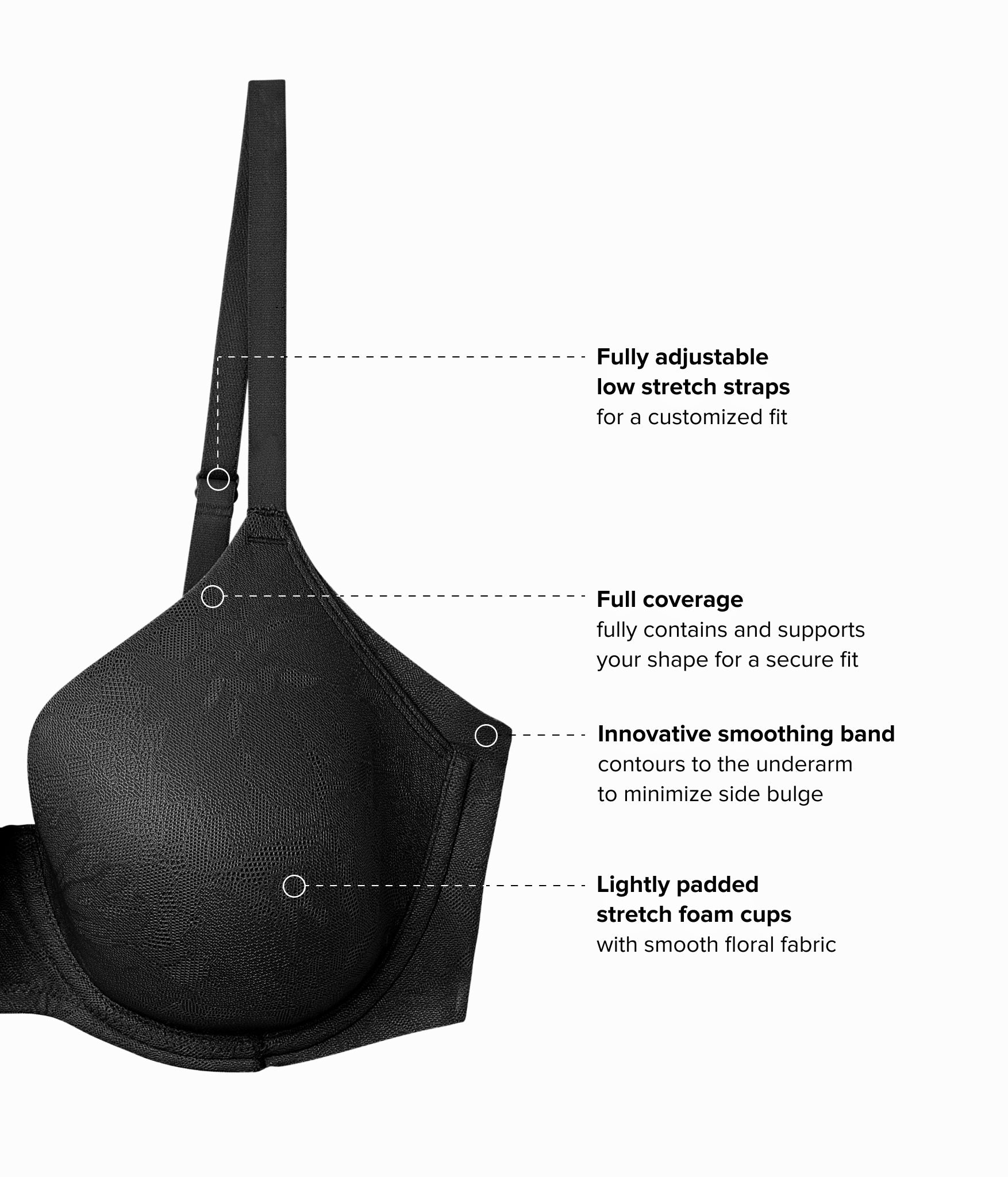 Wacoal Taking Sides T-Shirt Bra - Black