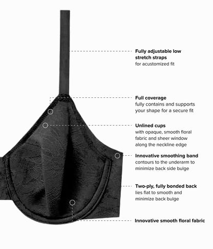 Wacoal Taking Sides Underwire Bra - Black