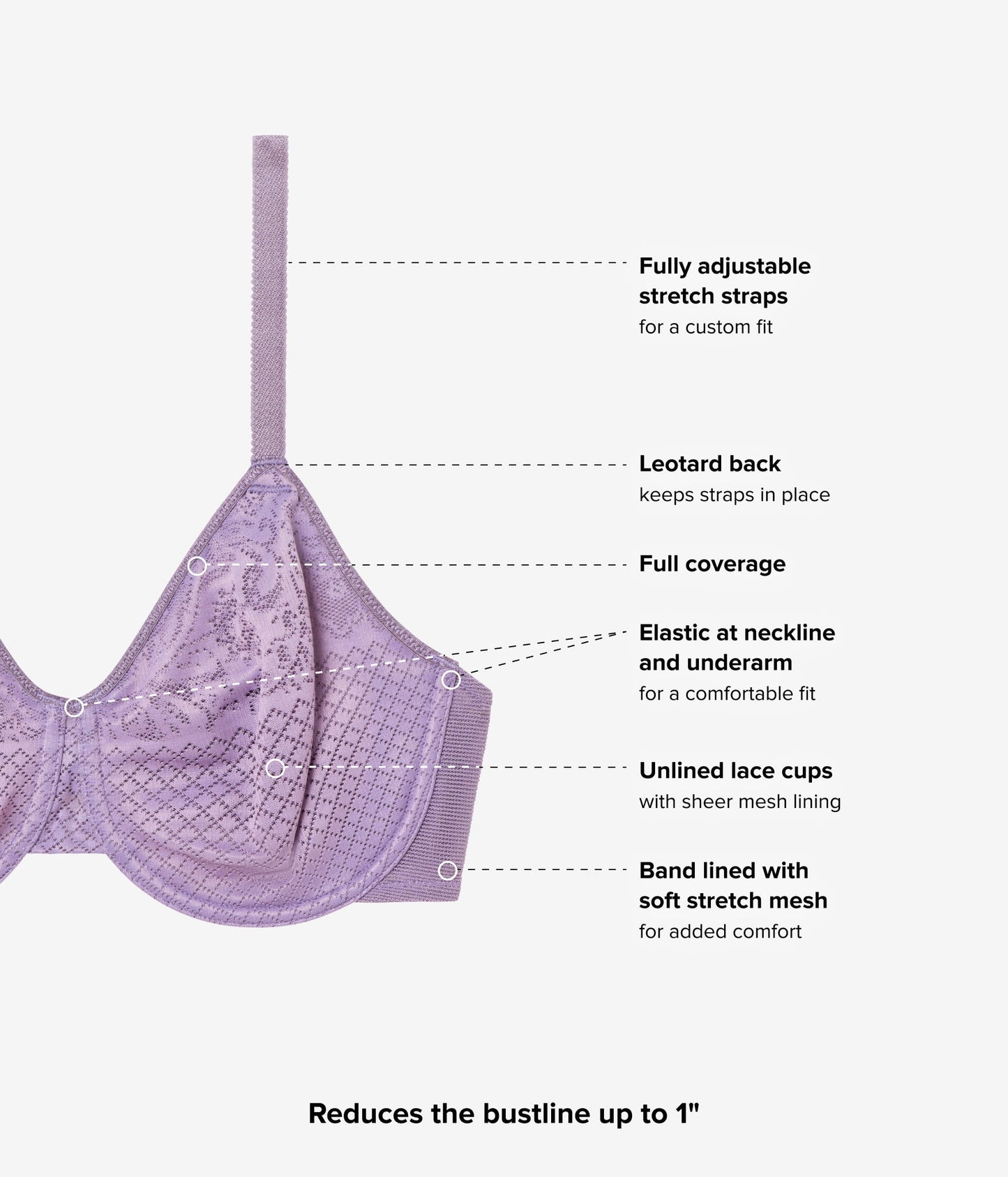 Wacoal Visual Effects Minimizer Bra - Italian Grape