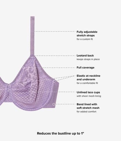 Wacoal Visual Effects Minimizer Bra - Italian Grape
