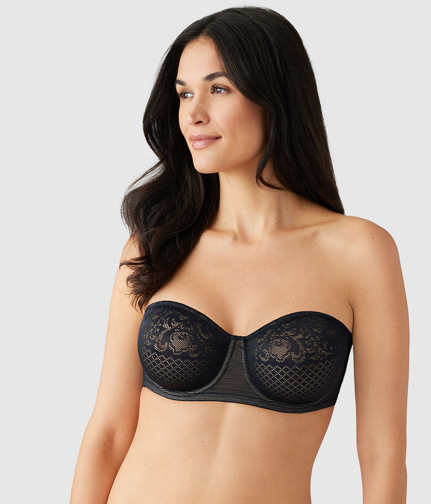 Wacoal Visual Effects Strapless Minimizer Bra - Black