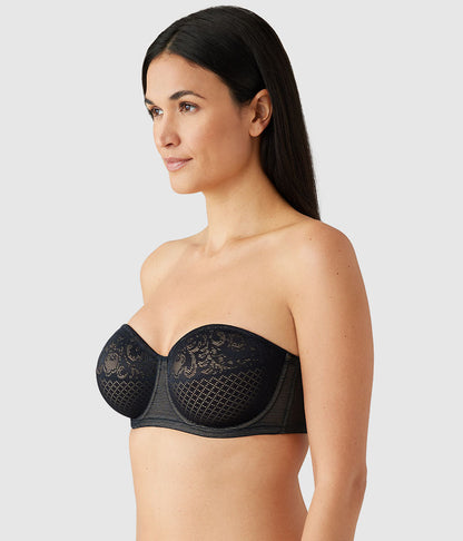 Wacoal Visual Effects Strapless Minimizer Bra - Black