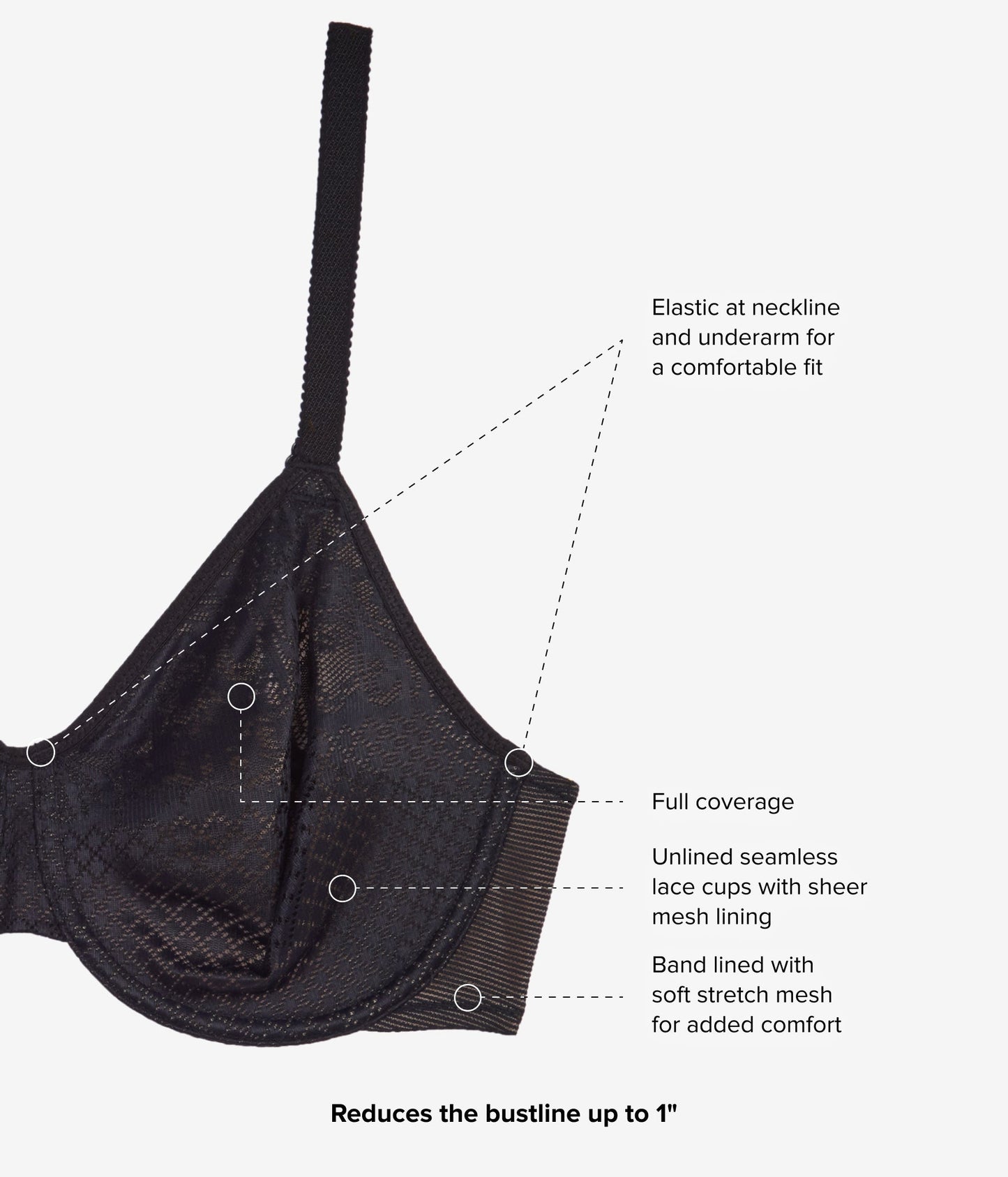 Wacoal Visual Effects Minimizer Bra - Black