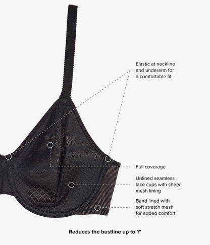 Wacoal Visual Effects Minimizer Bra - Black