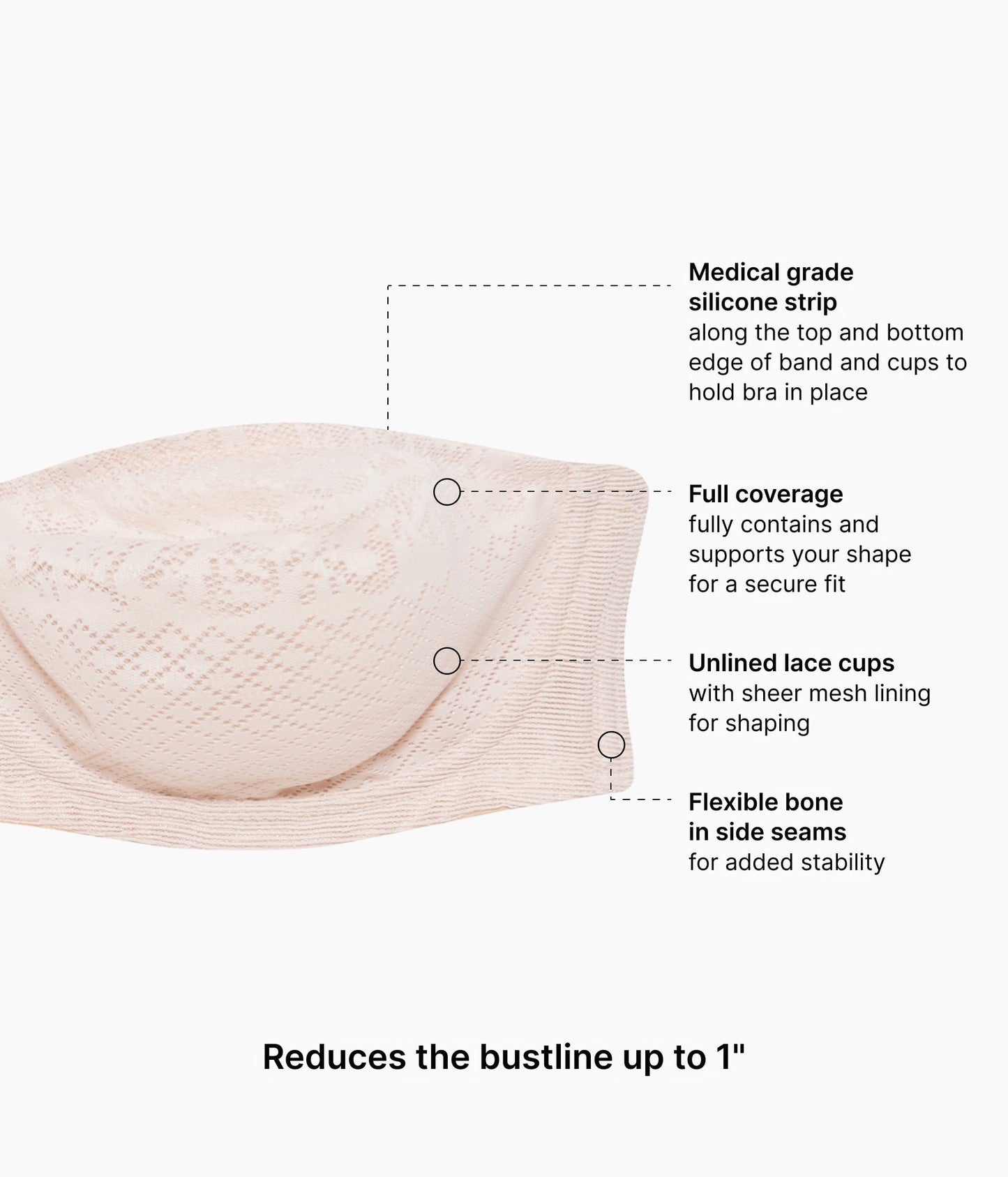 Wacoal Visual Effects Strapless Minimizer Bra - Sand