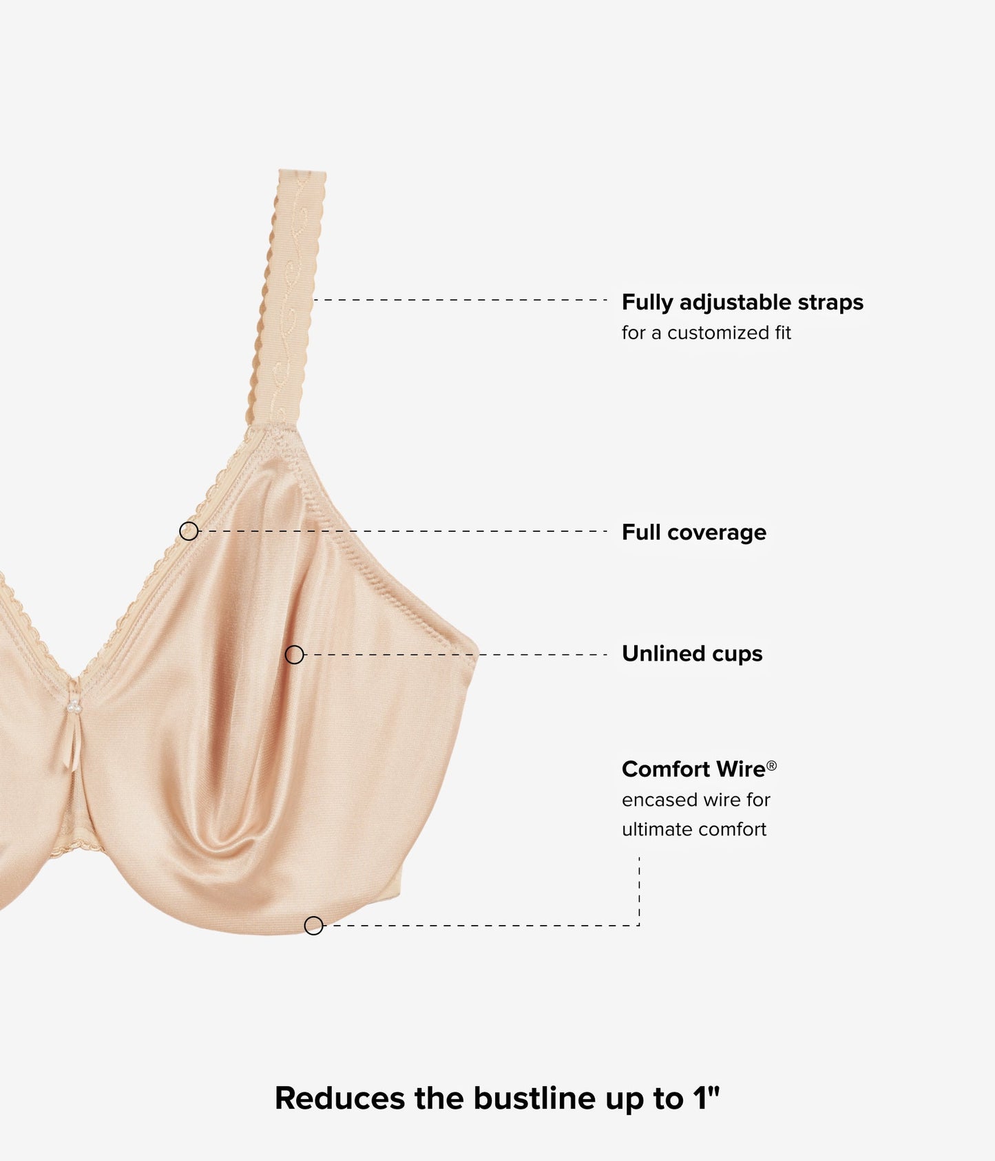 Wacoal Simple Shaping Minimizer Bra - Sand
