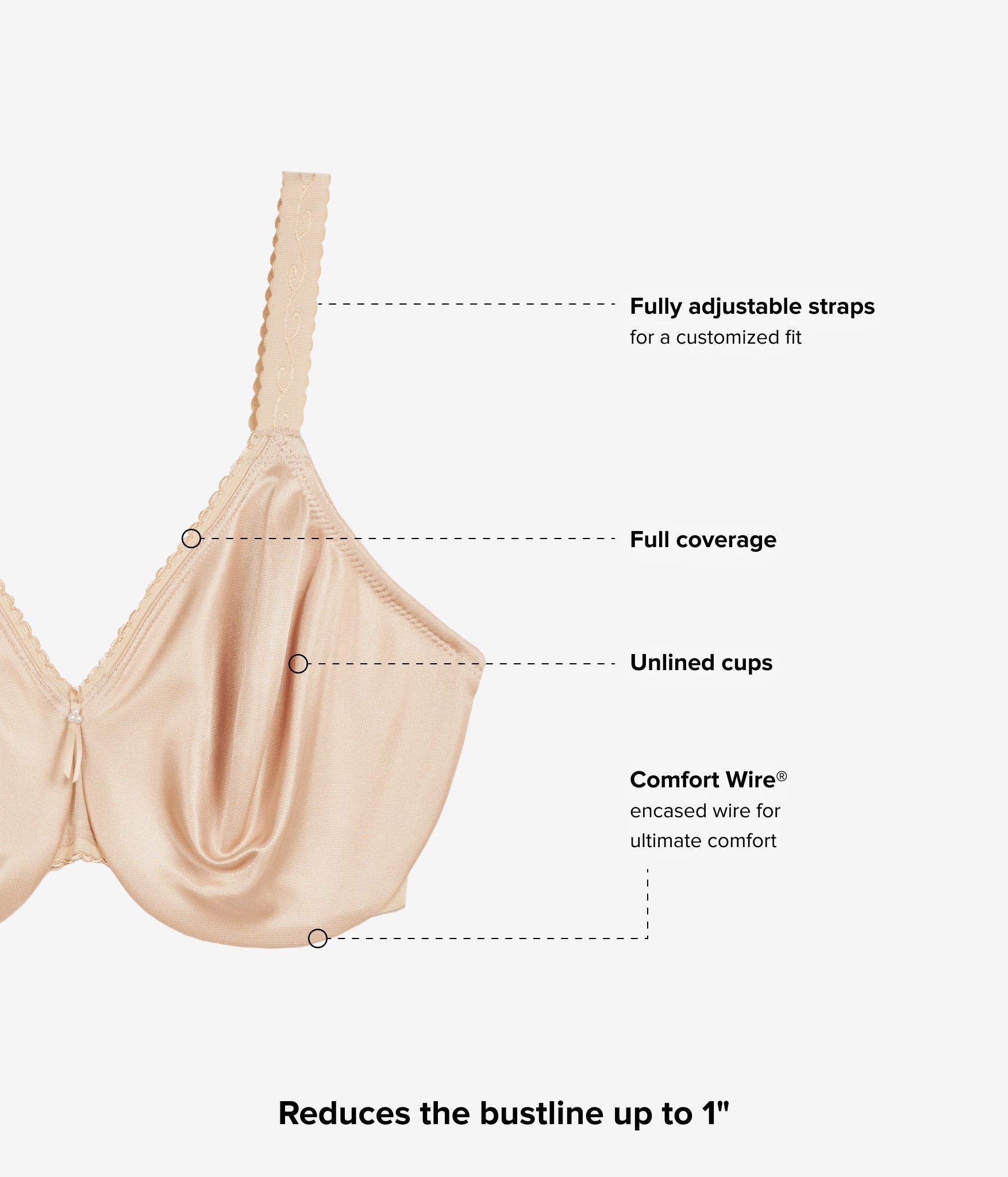 Wacoal Simple Shaping Minimizer Bra - Sand