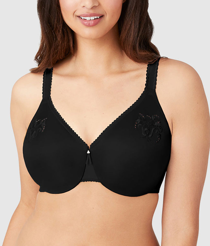Wacoal Slimline Seamless Underwire Minimizer Bra - Black