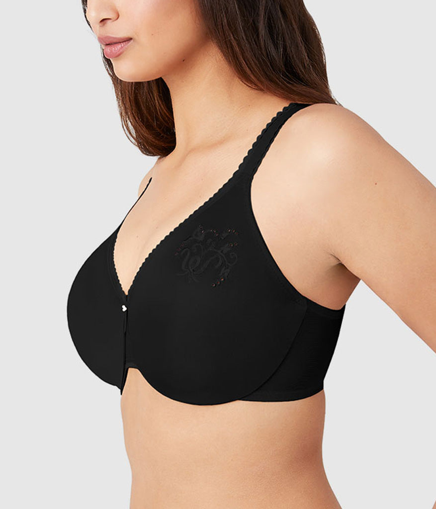 Wacoal Slimline Seamless Underwire Minimizer Bra - Black