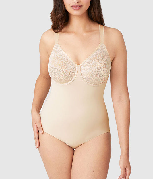 Wacoal Visual Effects Body Briefer with Minimizer Bra - Sand
