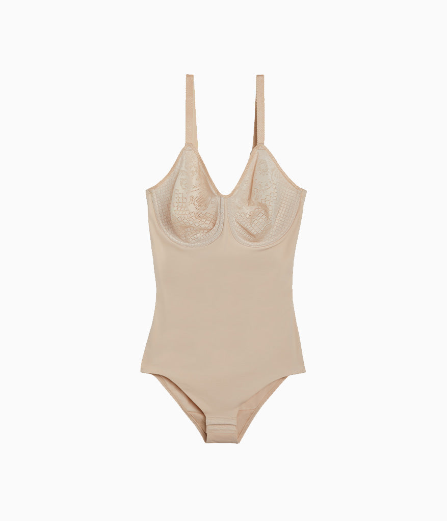 Wacoal Visual Effects Body Briefer with Minimizer Bra - Sand