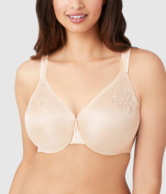 Wacoal Slimline Seamless Underwire Minimizer Bra - Sand