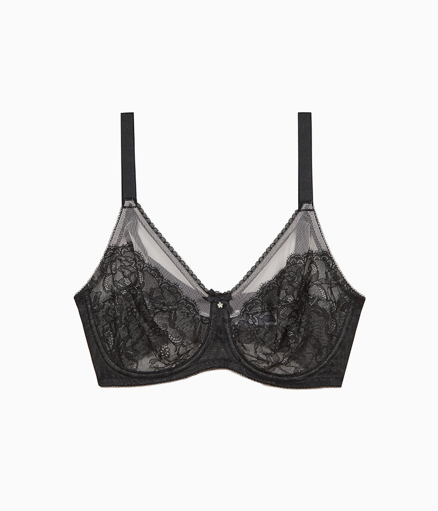 Wacoal Retro Chic Full Figure Underwire Bra - Black
