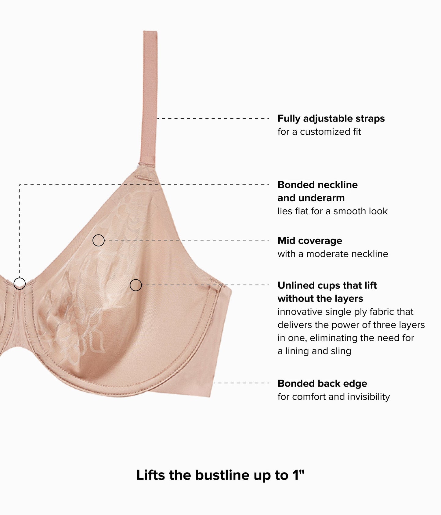 Wacoal Confidence Boost™ Underwire Bra - Roebuck