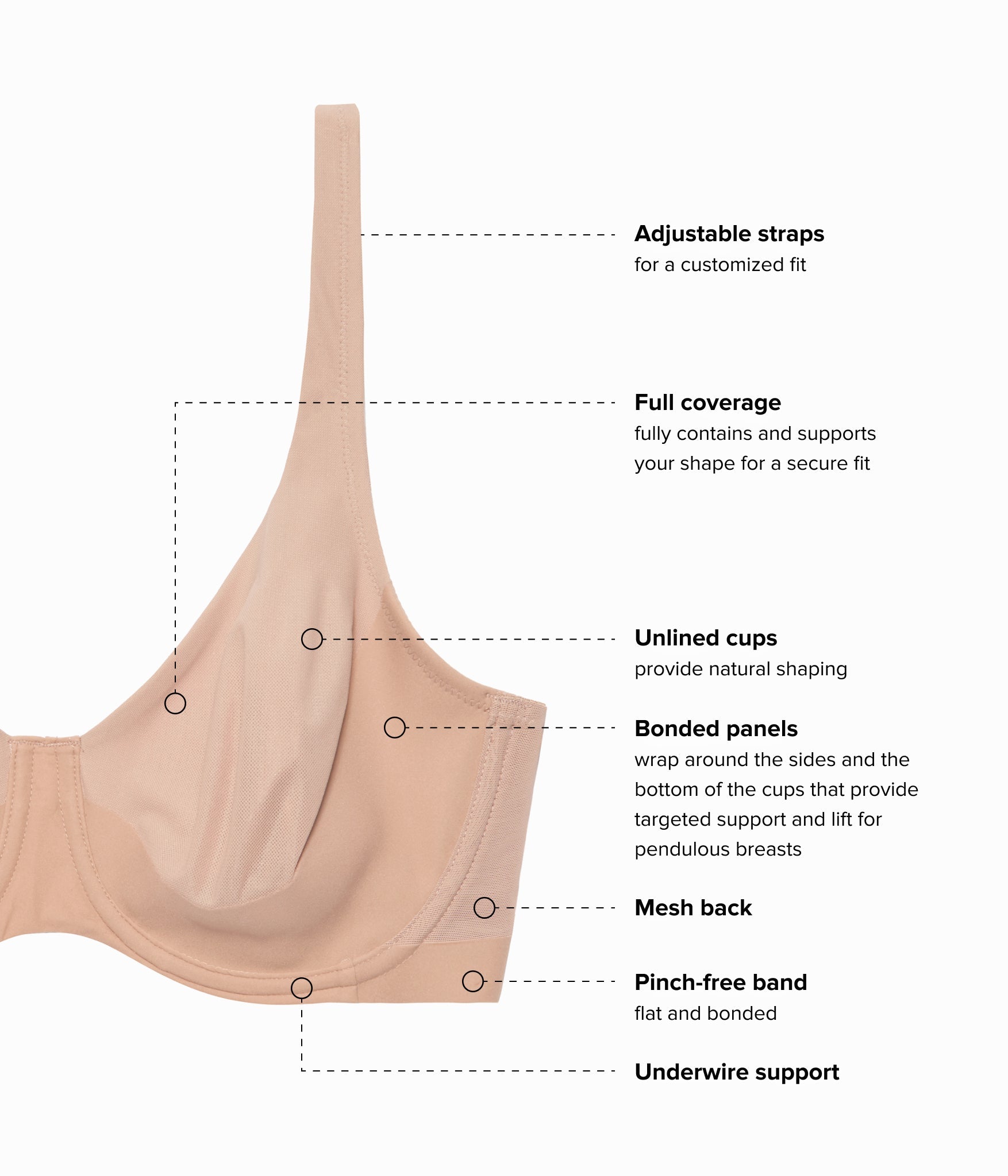 Wacoal Shape Revelation® Pendulous Underwire Bra - Praline