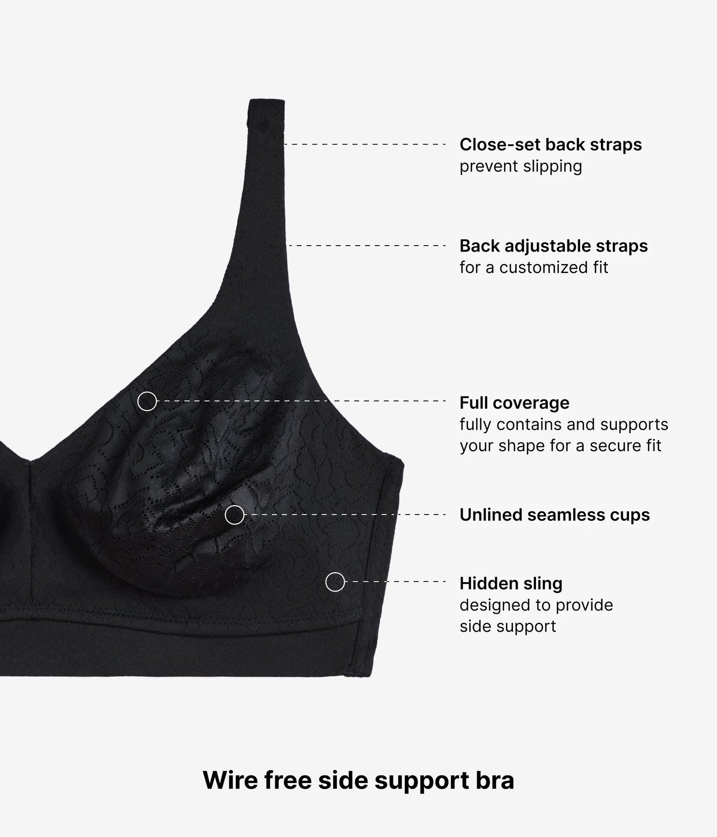 Wacoal Inside Job™ Wire Free Bra - Black