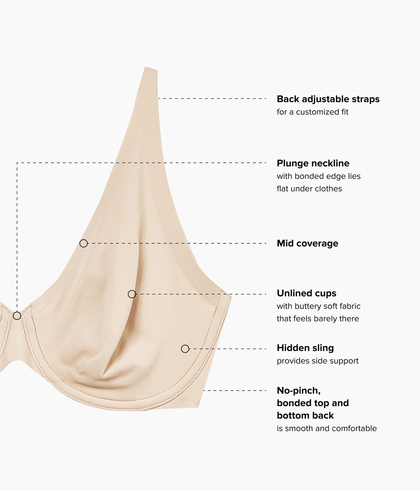 Wacoal Better Than Braless™ Underwire Bra - Sand