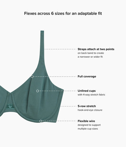 Wacoal Ever Flexing™ Underwire Bra - Silver Pine