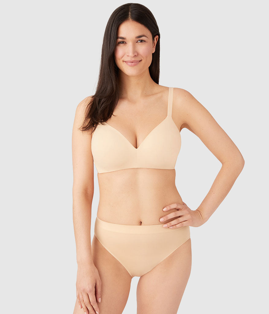 Wacoal How Perfect Wire Free T-Shirt Bra - Sand