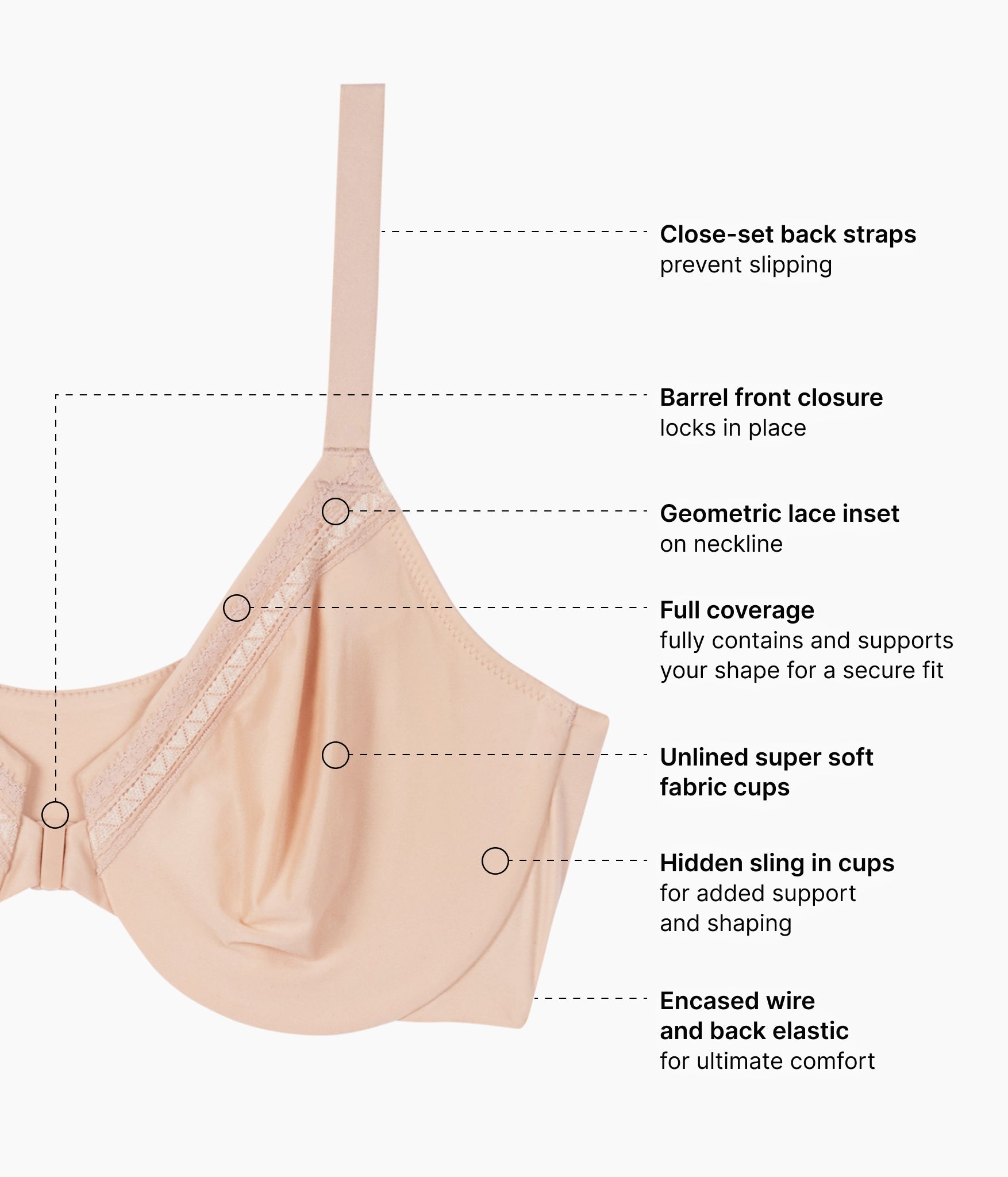 Wacoal Perfect Primer Front Close Underwire Bra - Sand