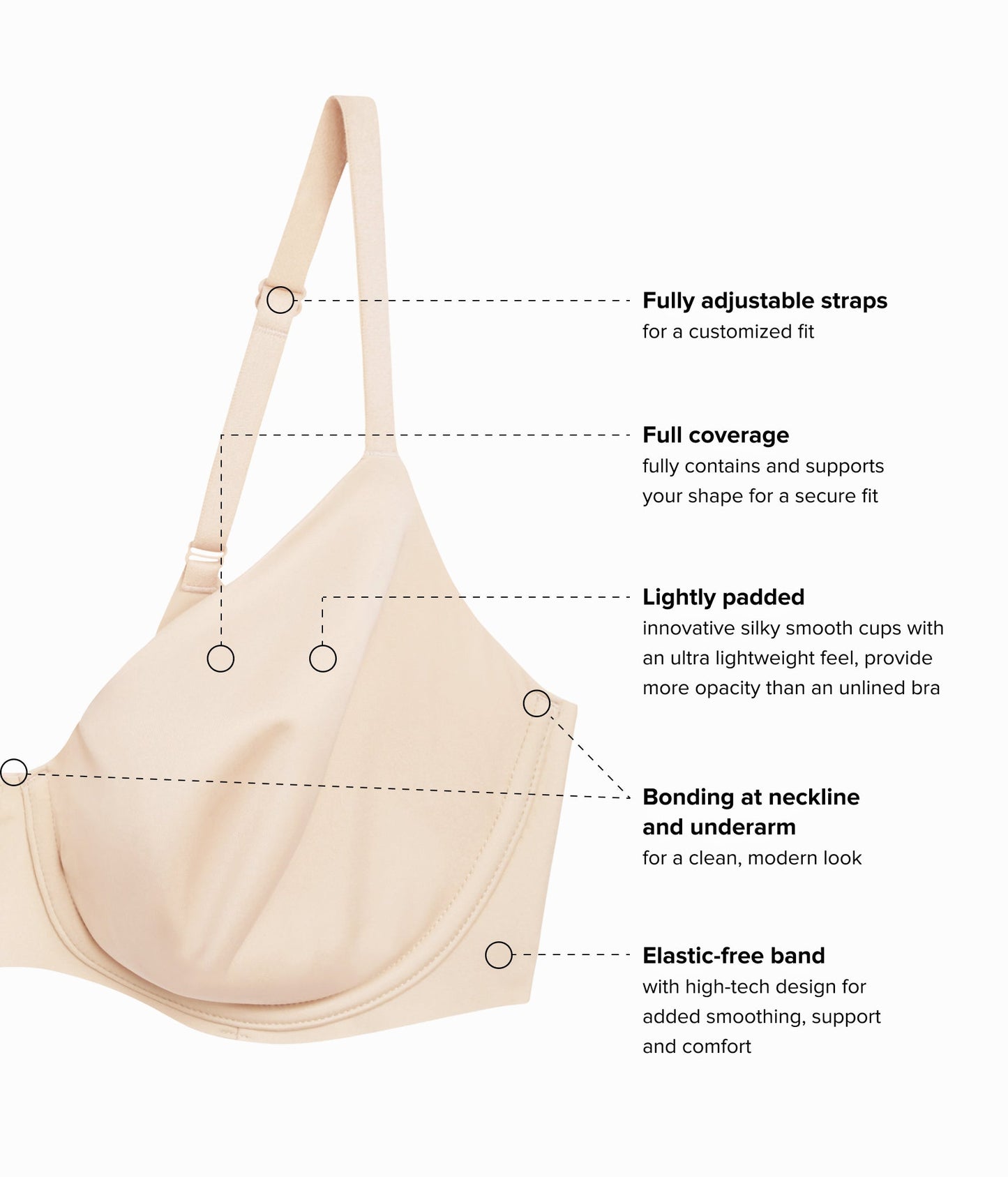 Wacoal Sleek Standard Underwire Bra - Sand