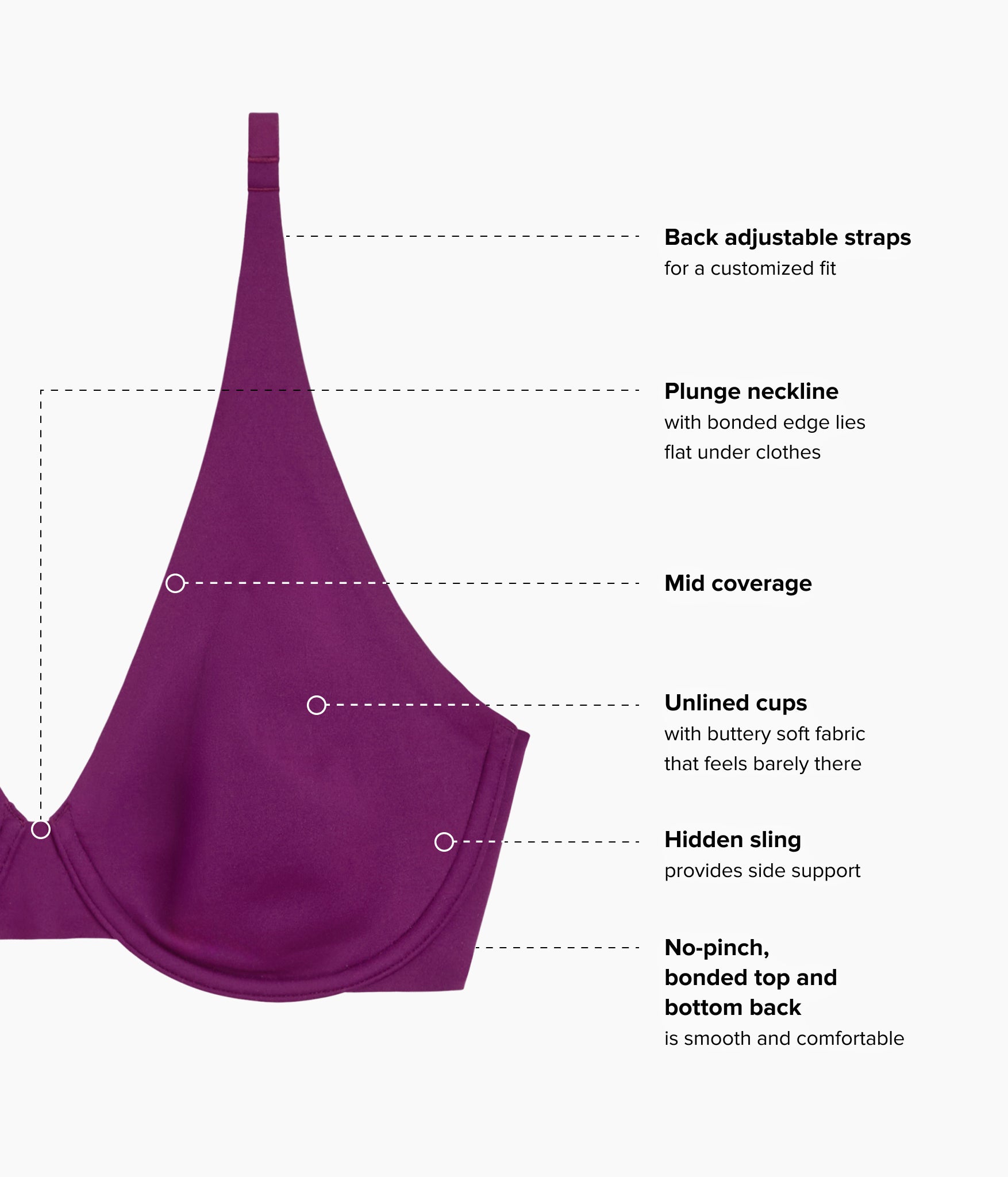 Wacoal Better Than Braless™ Underwire Bra - Dark Purple