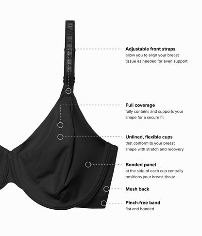 Wacoal Shape Revelation® Uneven Underwire Bra - Black