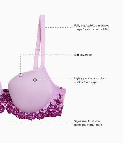 Wacoal Embrace Lace® T-Shirt Bra - Lavender Sage/Dark Purple