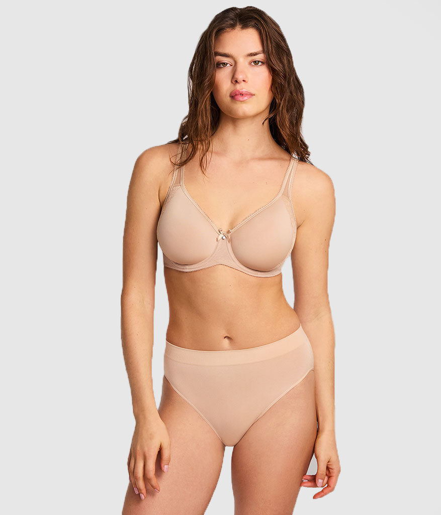 Wacoal Retro Chic Underwire T-Shirt Bra - Toast
