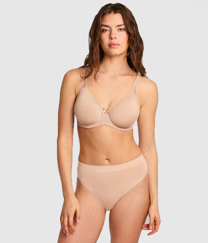 Wacoal Retro Chic Underwire T-Shirt Bra - Toast