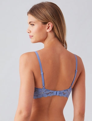 Wacoal Feeling Famous Wire Free Push Up Bra - Rose Smoke/White