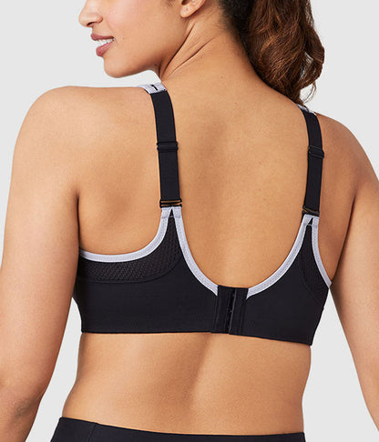 Wacoal Lindsey Sport Contour Underwire Bra - Black/Lilac Gray
