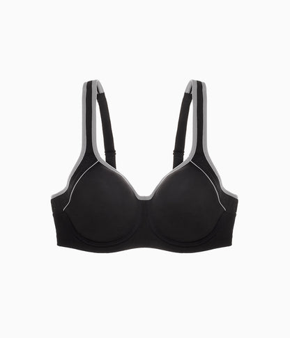 Wacoal Lindsey Sport Contour Underwire Bra - Black/Lilac Gray