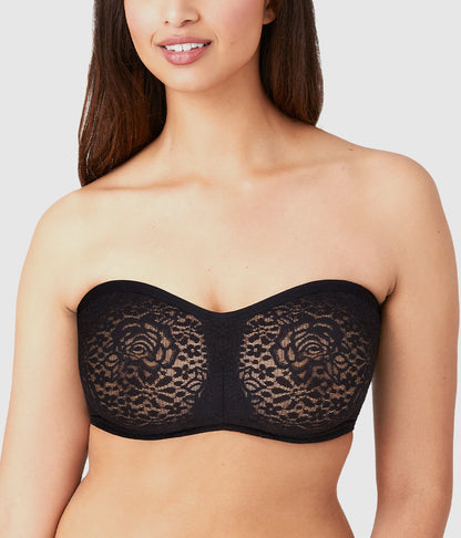 Wacoal Halo Lace Strapless Underwire Bra - Black