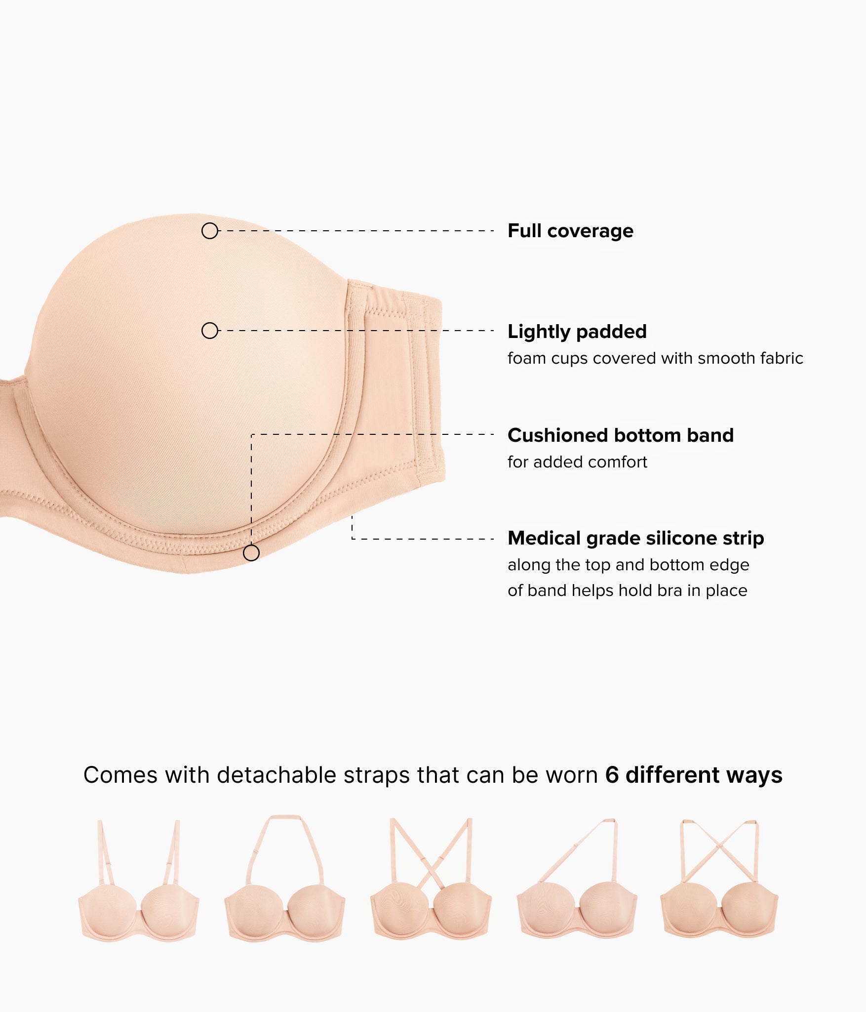 Wacoal Red Carpet™ Strapless Underwire Bra - Sand