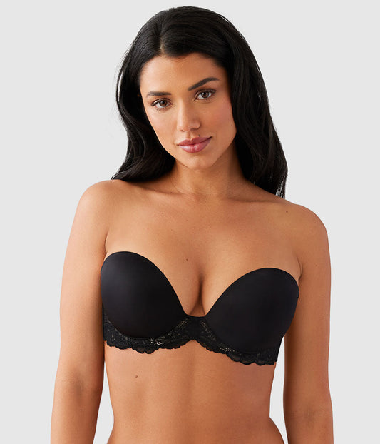 Wacoal Self Assured Push Up Strapless Bra - Black