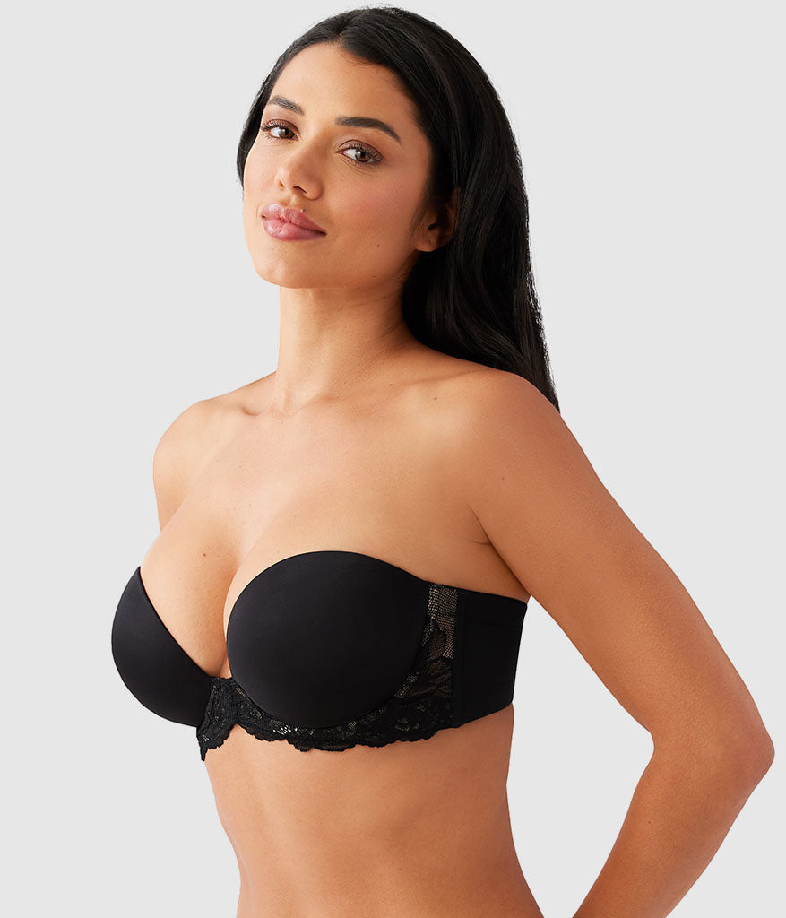 Wacoal Self Assured Push Up Strapless Bra - Black