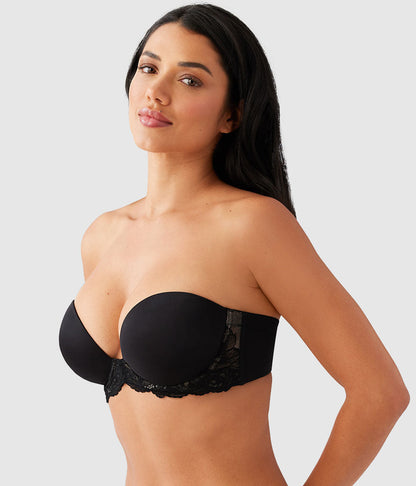 Wacoal Self Assured Push Up Strapless Bra - Black