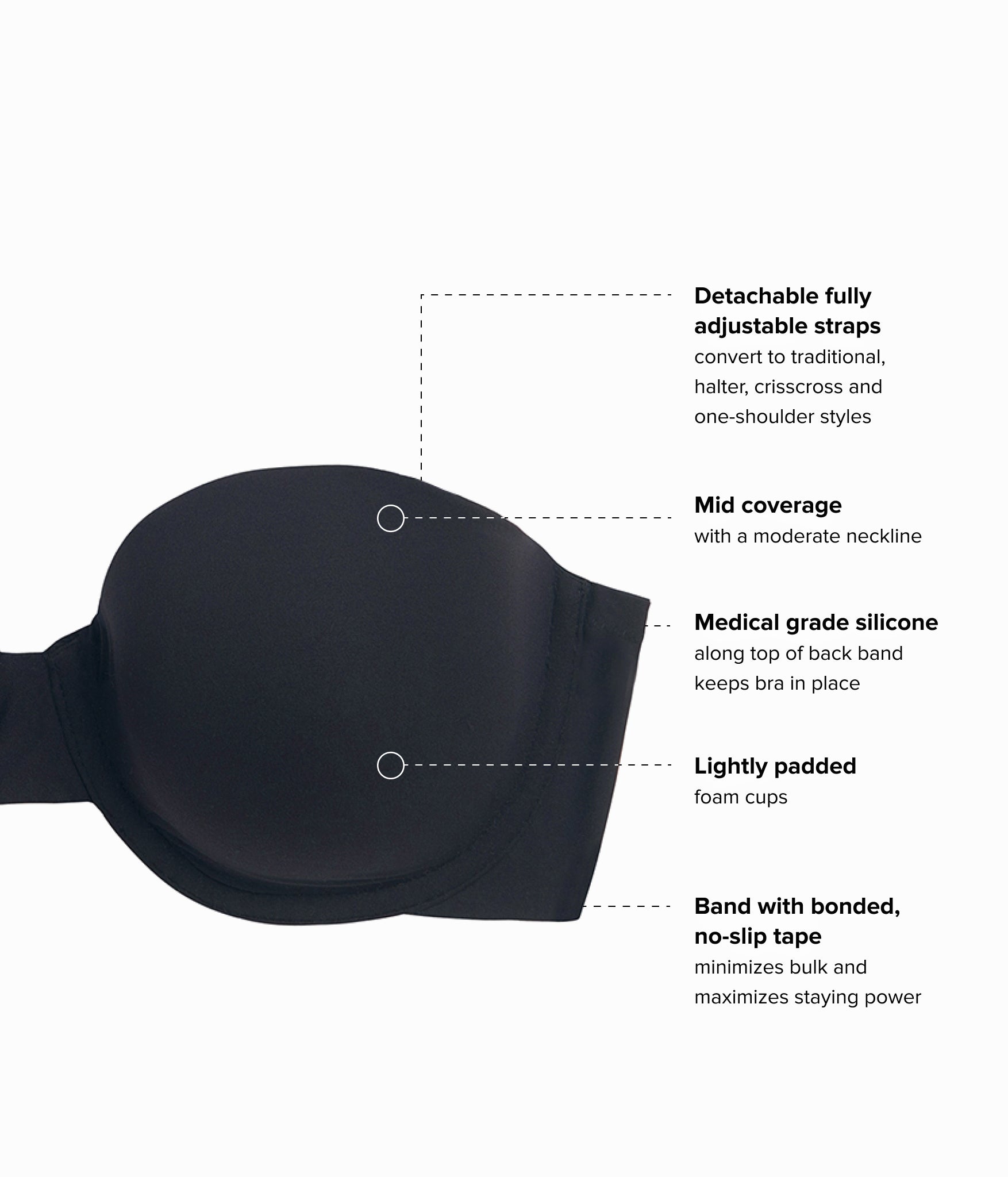 Wacoal Comfort First Strapless Bra - Black