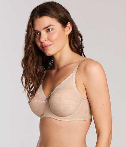 Wacoal Retro Chic Full Figure Underwire Bra - Toast