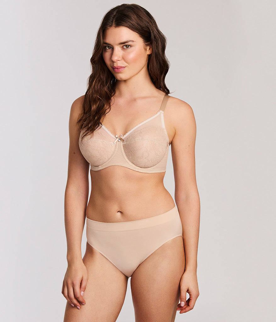 Wacoal Retro Chic Full Figure Underwire Bra - Toast