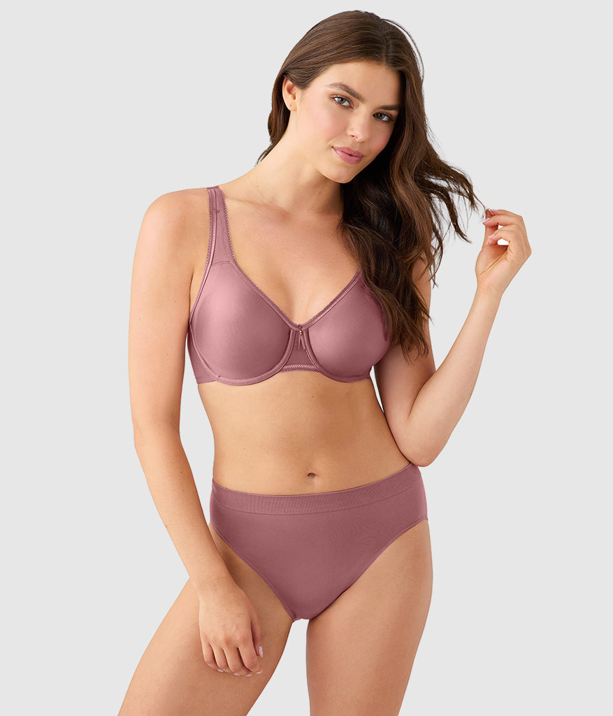 Wacoal Basic Beauty Full Figure Seamless Underwire Bra - Rose Brown