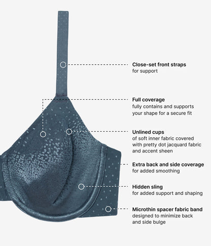 Wacoal Back Appeal® Underwire Bra - Dark Slate